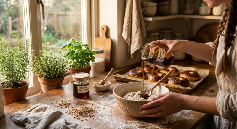 Hornear con un impulso: eleva tus recetas con jarabe de 3 How to Use Organic Malt Syrup at Home: Baking, Bagels & Cooking