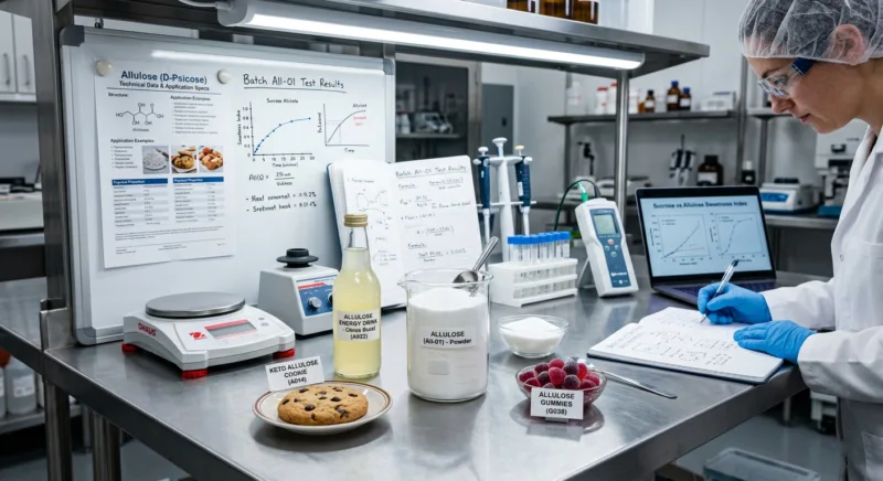 Alulosa orgánica: formular productos bajos en azúcar 5 Organic Allulose in Food Manufacturing Formulation Guide for Low-Sugar Products